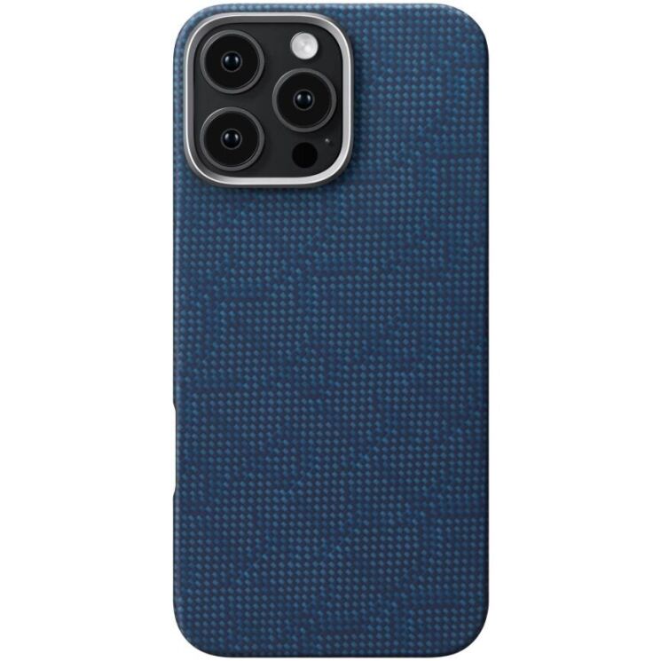 Защитный чехол Pitaka Tactile Woven Case Monogram для Apple iPhone 16 Pro Max (KI1603PTKP) - Dark Blue: фото 1 из 12