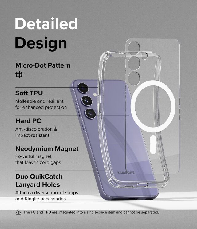 Захисний чохол Ringke Fusion Magnetic для Samsung Galaxy S24 (S921) 8809961782626 - Clear: фото 12 з 17