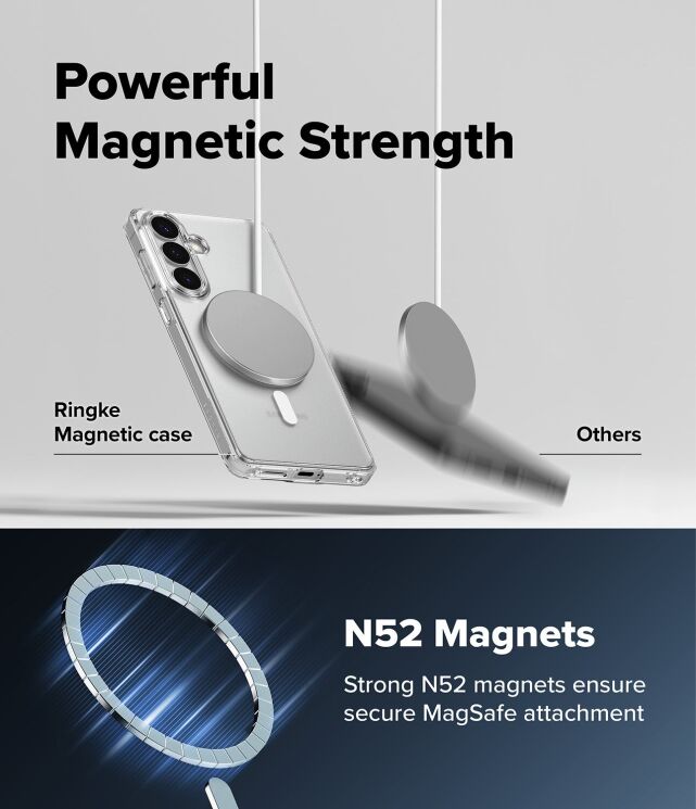 Защитный чехол Ringke Fusion Magnetic для Samsung Galaxy S26 Plus (S947) 8800328815032 - Clear: фото 6 из 17