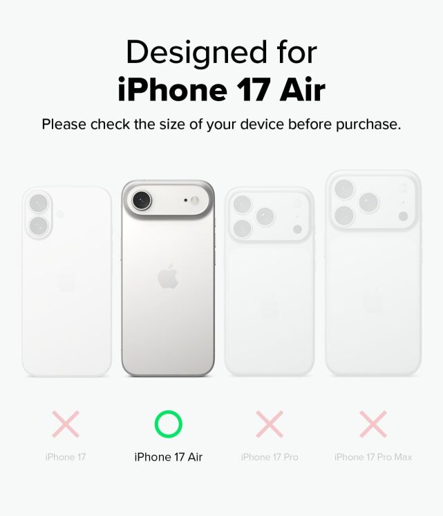 Защитный чехол Ringke Silicone Magnetic для iPhone Air (8800328812253) - Black: фото 3 из 12