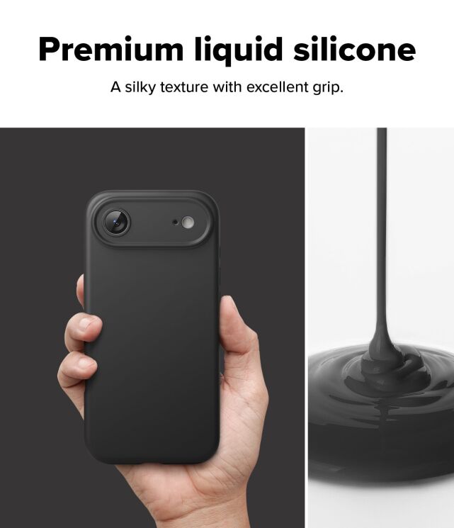 Защитный чехол Ringke Silicone Magnetic для iPhone Air (8800328812253) - Black: фото 5 из 12