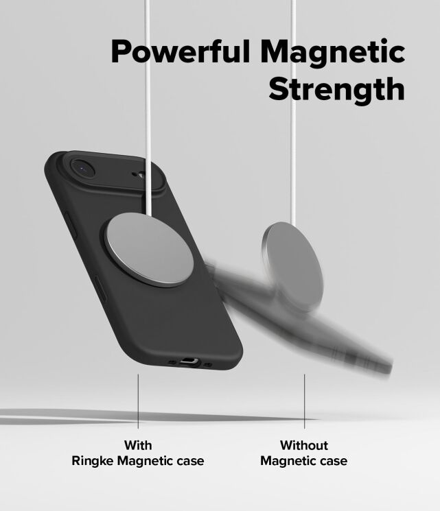Защитный чехол Ringke Silicone Magnetic для iPhone Air (8800328812253) - Black: фото 7 из 12