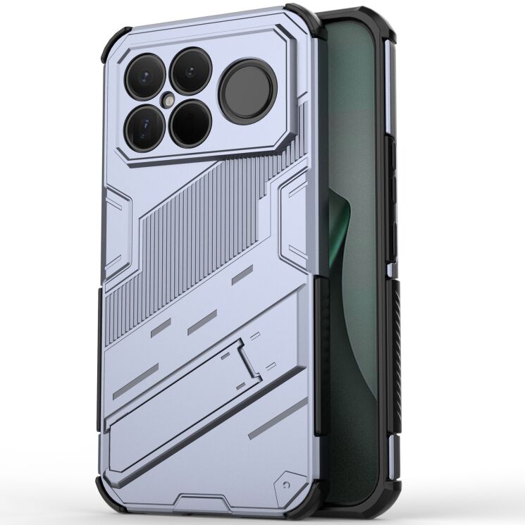 Захисний чохол з підставкою Deexe Bibercas для Xiaomi Poco F8 Ultra - Grey: фото 1 з 6