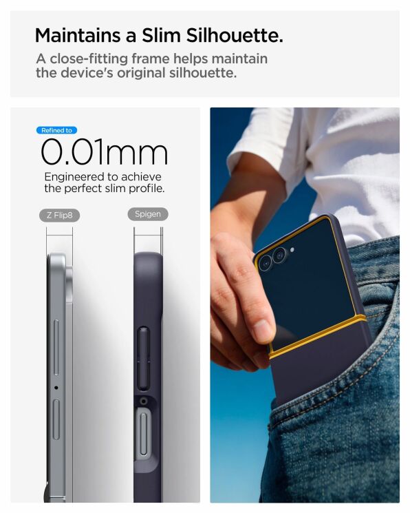 Защитный чехол Spigen Nano Pop MagFit (FF) для Samsung Galaxy Flip 8 (ACS11522) - Blueberry Navy (423560NB) Защитный чехол Spigen Nano Pop MagFit (FF) для Samsung Galaxy Flip 8 (ACS11522) - Blueberry Navy: фото 9 из 12