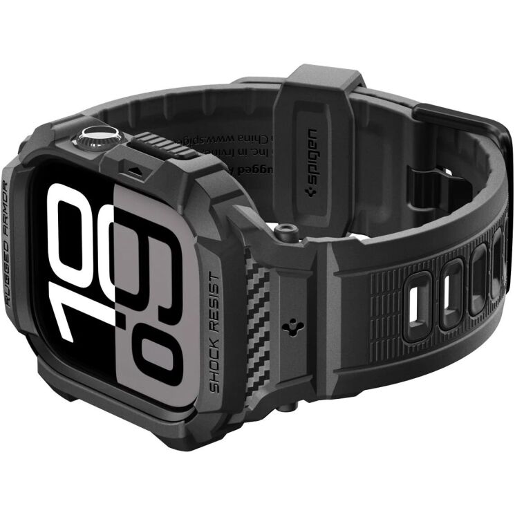 Захисний чохол Spigen Rugged Armor Pro 2 для Apple Watch 10 / 11 42 mm (ACS10494) - Matte Black: фото 6 з 16