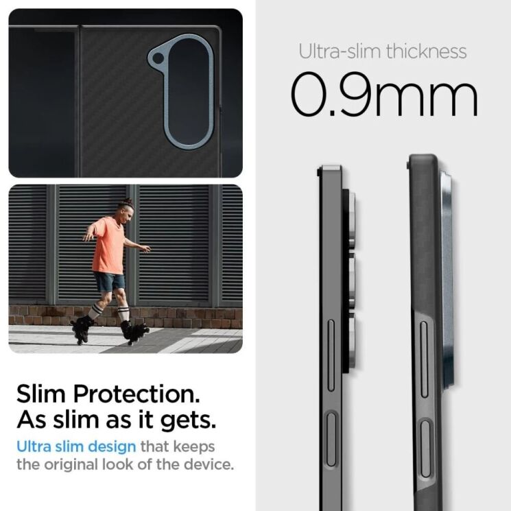 Защитный чехол Spigen (SGP) AirSkin Aramid для Samsung Galaxy Fold 6 - Black: фото 8 из 11