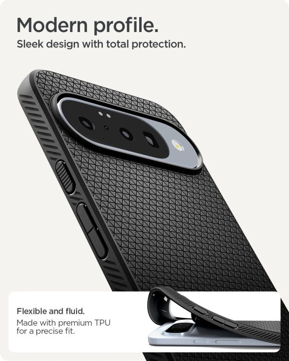 Захисний чохол Spigen (SGP) Liquid Air для Google Pixel 10 / 10 Pro (ACS09714) - Matte Black: фото 19 з 19