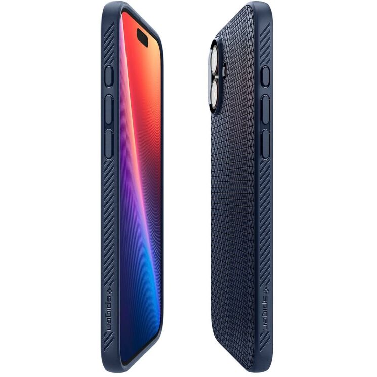 Защитный чехол Spigen (SGP) Liquid Air для Apple iPhone 16 - Navy Blue: фото 4 из 16