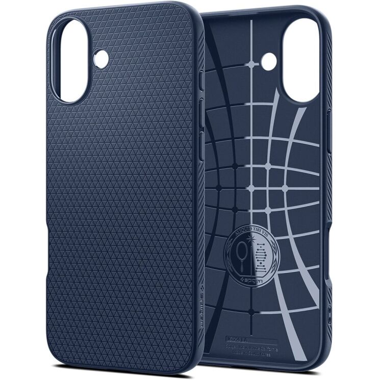 Защитный чехол Spigen (SGP) Liquid Air для Apple iPhone 16 - Navy Blue: фото 1 из 16