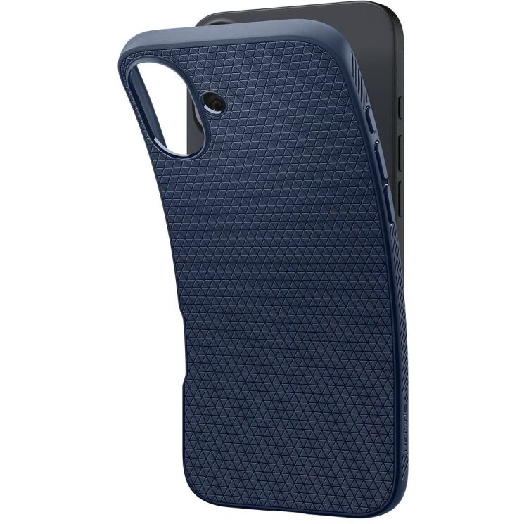 Защитный чехол Spigen (SGP) Liquid Air для Apple iPhone 16 - Navy Blue: фото 7 из 16