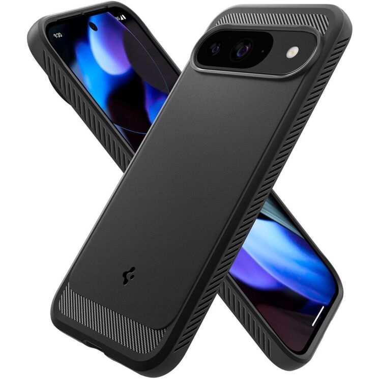 Защитный чехол Spigen (SGP) Rugged Armor для Google Pixel 9 / 9 Pro - Matte Black: фото 3 из 19