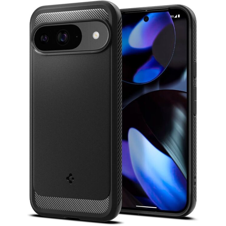 Защитный чехол Spigen (SGP) Rugged Armor для Google Pixel 9 / 9 Pro - Matte Black: фото 1 из 19
