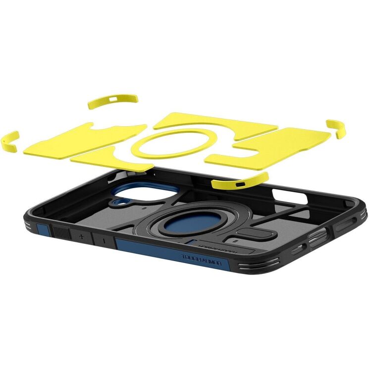 Защитный чехол Spigen (SGP) Tough Armor (MagFit) для Apple iPhone 16 - Navy Blue: фото 7 из 17