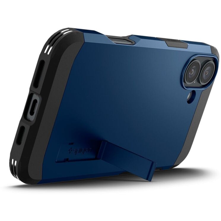 Защитный чехол Spigen (SGP) Tough Armor (MagFit) для Apple iPhone 16 - Navy Blue: фото 3 из 17