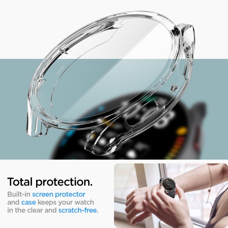 Защитный чехол Spigen (SGP) Ultra Hybrid (FW) для Samsung Galaxy Watch 6 (44mm) - Crystal Clear: фото 17 из 18
