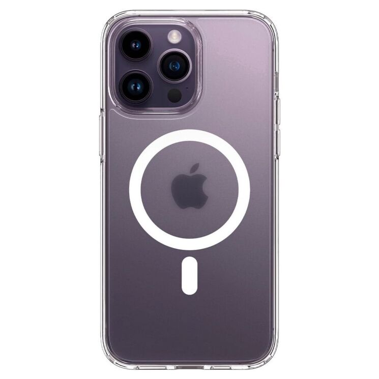 Защитный чехол Spigen (SGP) Ultra Hybrid (MagFit) для Apple iPhone 14 Pro - Frost Clear: фото 3 из 14