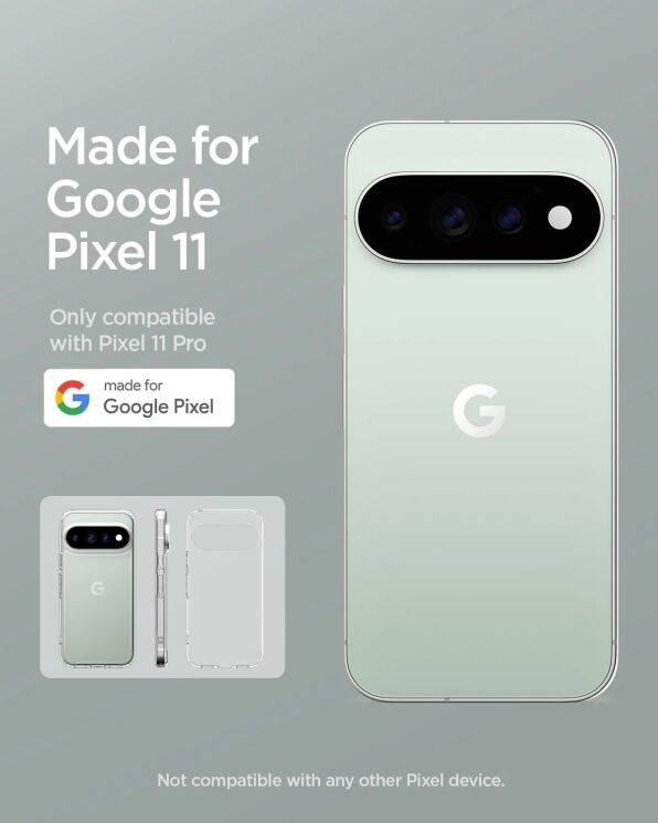 Защитный чехол Spigen Ultra Hybrid для Google Pixel 11 Pro (ACS11430) - Crystal Clear: фото 8 из 12