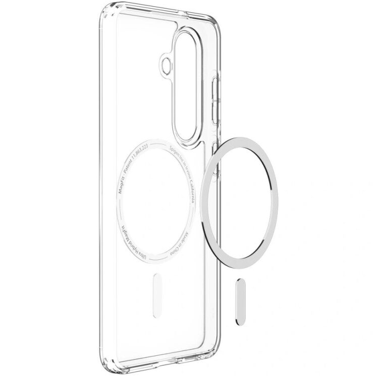 Захисний чохол Spigen Ultra Hybrid (MagFit) для Samsung Galaxy S26 (S942) ACS10734 - Clear / White: фото 4 з 14