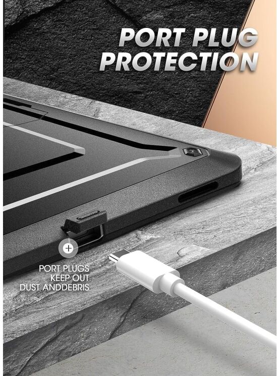 Защитный чехол Supcase Unicorn Beetle Pro Full-Body Case для Samsung Galaxy Tab S8 Ultra (T900/T906) / S9 Ultra (X910/916) - Black: фото 6 из 8