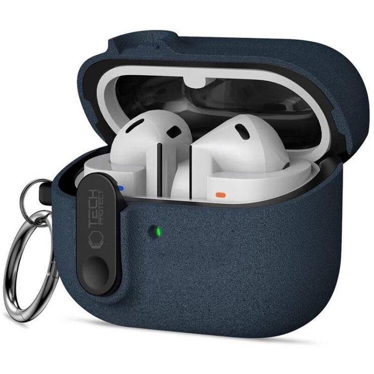 Защитный чехол Tech-Protect Slim Hook Case для Samsung Galaxy Buds 3 / Buds 3 Pro / Buds 3 FE - Fluffy Blue: фото 1 из 8