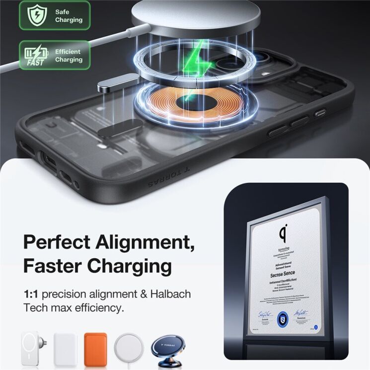 Захисний чохол TORRAS Guardian MagSafe для Apple iPhone 17 - Transparent: фото 7 з 7