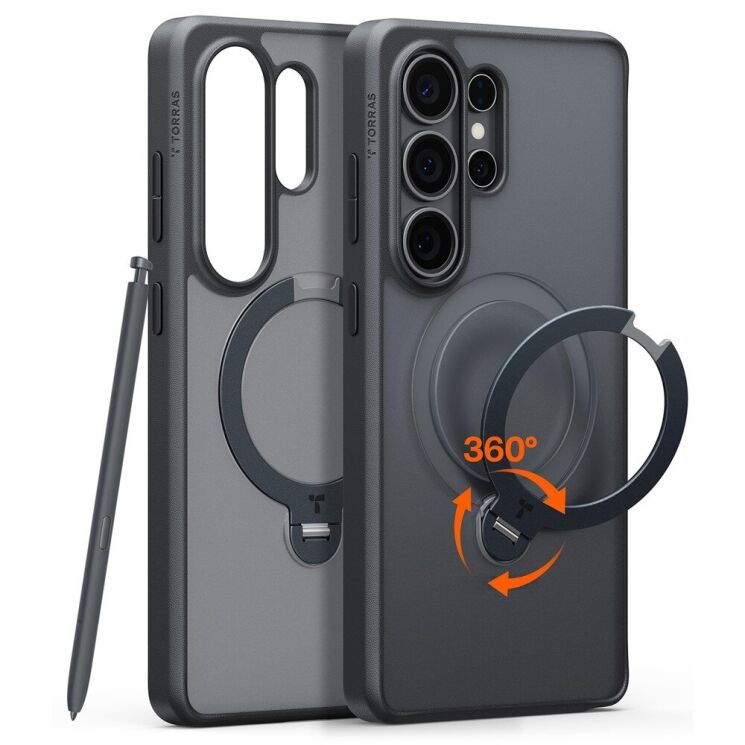 Захисний чохол TORRAS Ostand Q3 Spin (with MagSafe) для Samsung Galaxy S26 Ultra - Black: фото 3 з 17