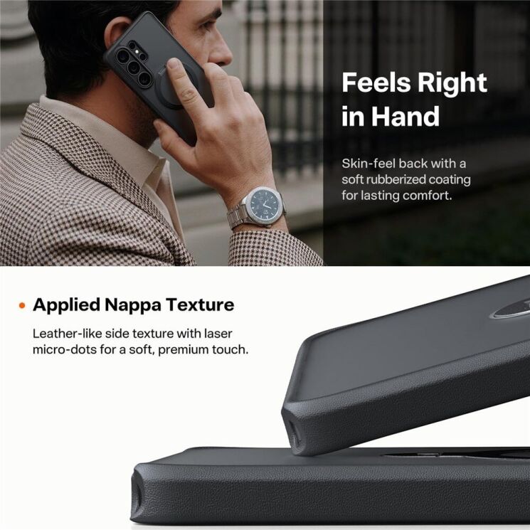 Захисний чохол TORRAS Ostand Q3 Spin (with MagSafe) для Samsung Galaxy S26 Ultra - Transparent: фото 7 з 17