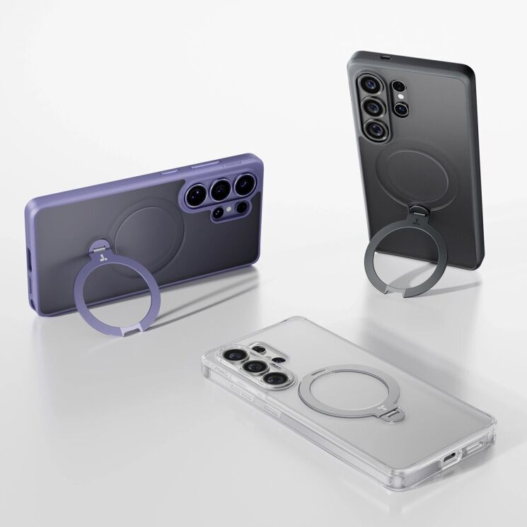 Защитный чехол TORRAS Ostand Q3 Spin (with MagSafe) для Samsung Galaxy S26 Ultra - Transparent: фото 6 из 12