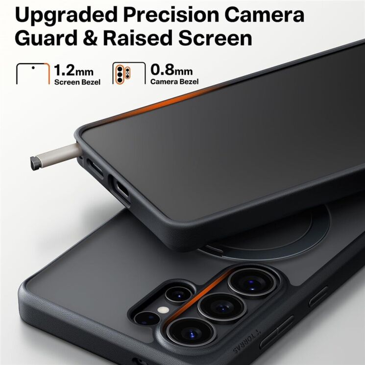 Захисний чохол TORRAS Ostand Q3 Spin (with MagSafe) для Samsung Galaxy S26 Ultra - Transparent: фото 6 з 17