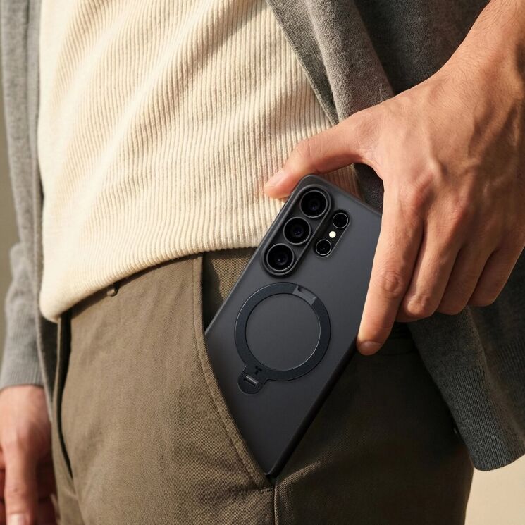 Защитный чехол TORRAS Ostand Q3 Spin (with MagSafe) для Samsung Galaxy S26 Ultra - Transparent: фото 10 из 12