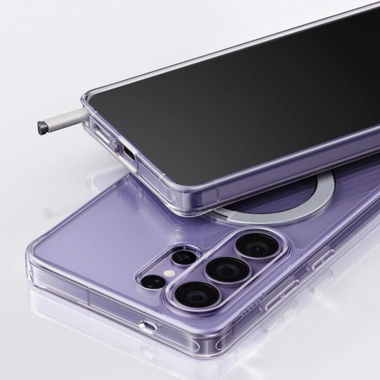 Защитный чехол TORRAS Ostand Q3 Spin (with MagSafe) для Samsung Galaxy S26 Ultra - Transparent: фото 8 из 12