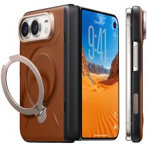 Защитный чехол TORRAS Ostand Q3 VegSkin with MagSafe (FF) для Apple iPhone Duo - Brown: фото 1 из 6