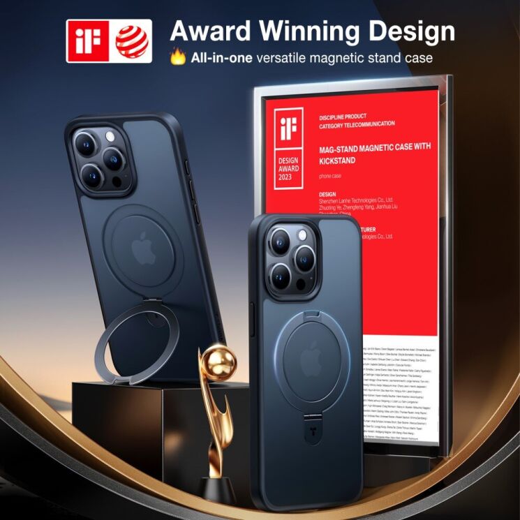 Защитный чехол TORRAS Upro Case для Apple iPhone 15 Pro - Titanium Grey: фото 2 из 7
