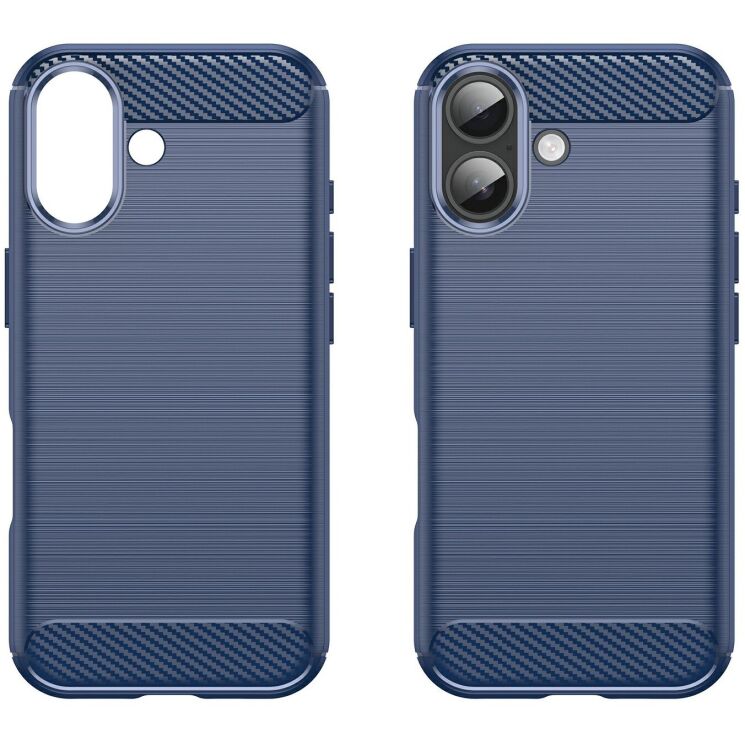 Захисний чохол UniCase Carbon для Apple iPhone 17 - Blue: фото 2 з 8