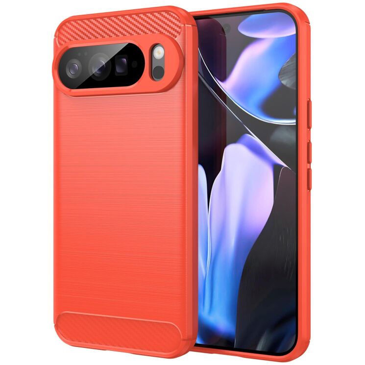 Захисний чохол UniCase Carbon для Google Pixel 10 Pro XL - Red: фото 1 з 8