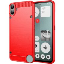 Защитный чехол UniCase Carbon для Nothing CMF Phone 1 - Red: фото 1 из 9