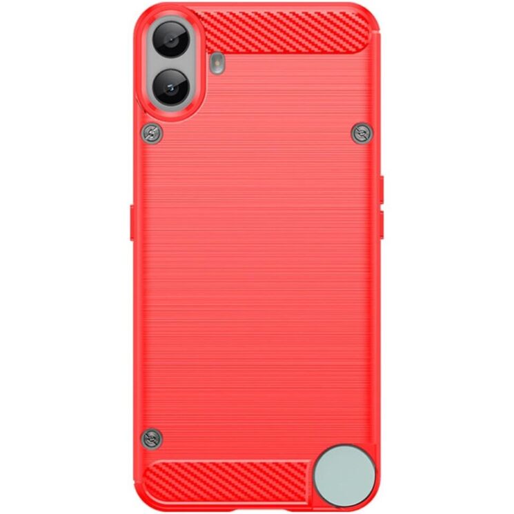 Защитный чехол UniCase Carbon для Nothing CMF Phone 1 - Red: фото 2 из 9