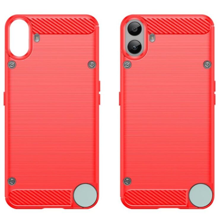 Защитный чехол UniCase Carbon для Nothing CMF Phone 1 - Red: фото 3 из 9