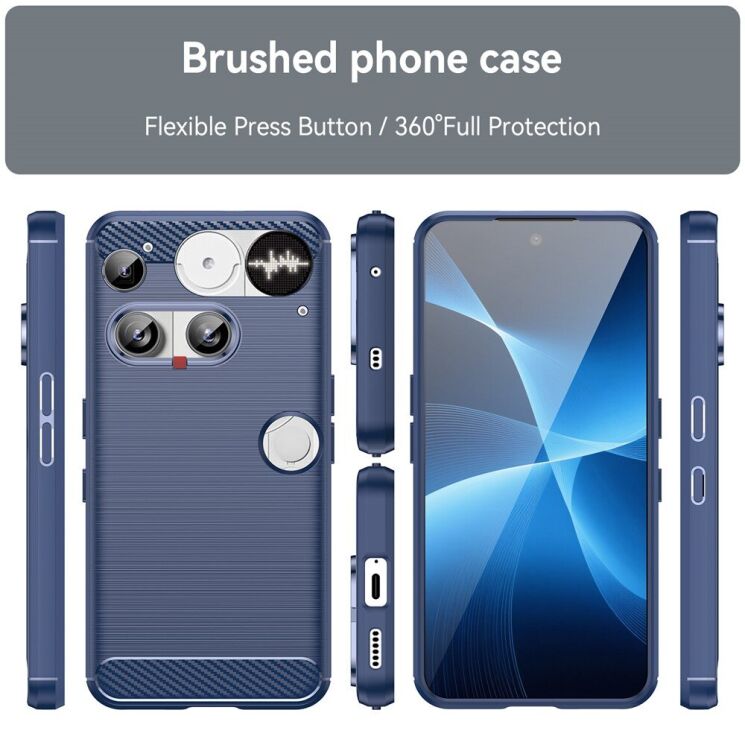 Захисний чохол UniCase Carbon для Nothing Phone (3) - Black: фото 3 з 8