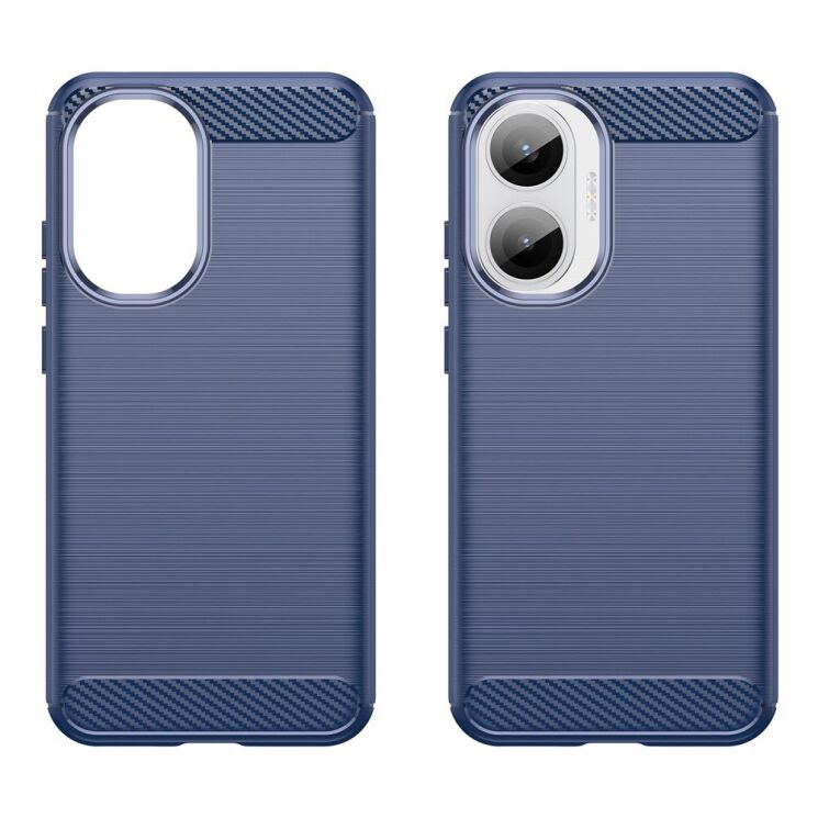 Защитный чехол UniCase Carbon для Xiaomi Poco F7 - Blue: фото 2 из 8