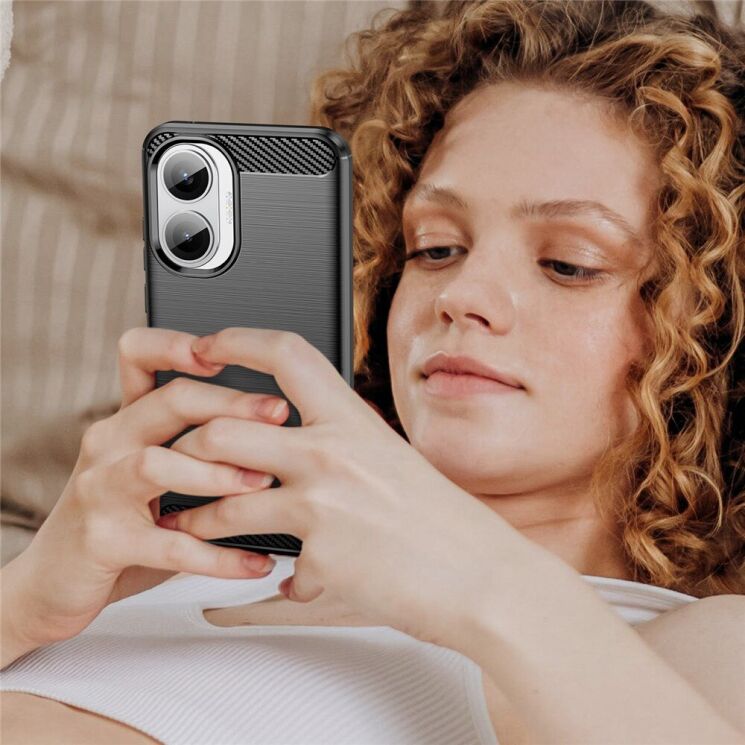 Захисний чохол UniCase Carbon для Xiaomi Poco F7 - Black: фото 7 з 8