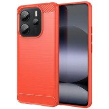 Защитный чехол UniCase Carbon для Xiaomi Redmi Note 14 4G - Red: фото 1 из 8