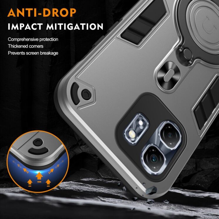 Защитный чехол UniCase Cosmic Armor для Infinix Hot 50i - Silver: фото 8 из 8