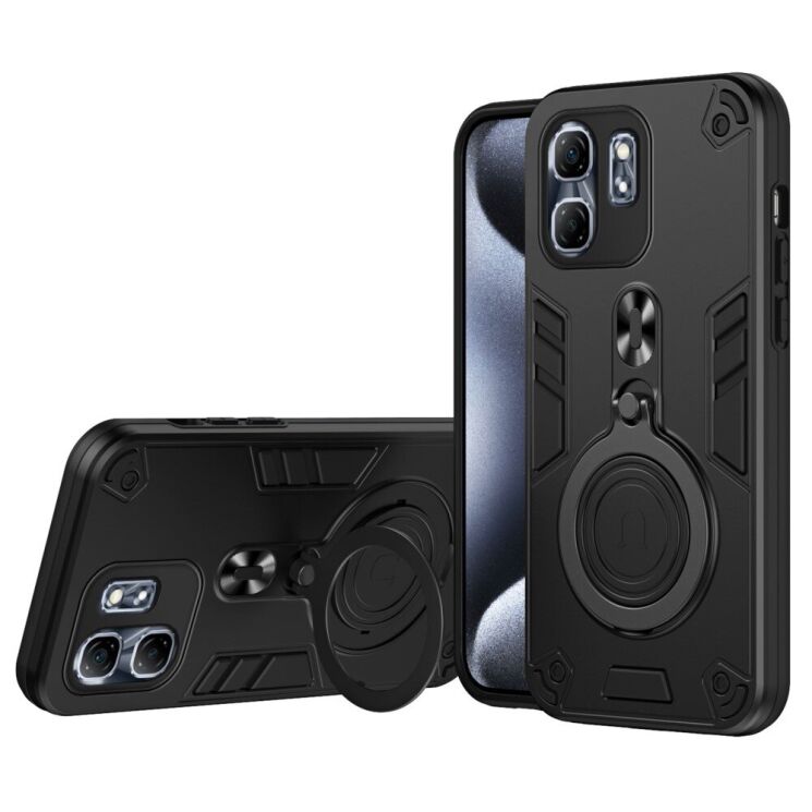 Защитный чехол UniCase Cosmic Armor для Infinix Hot 50i - Black: фото 1 из 8