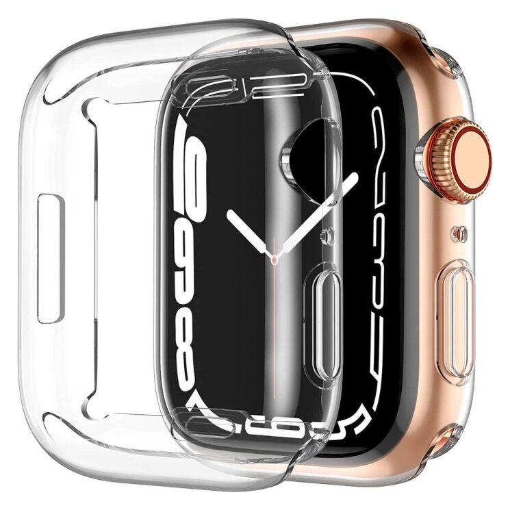Захисний чохол UniCase Air Cover для Apple Watch 45 mm (7 / 8 / 9 Series) - Transparent: фото 1 з 8
