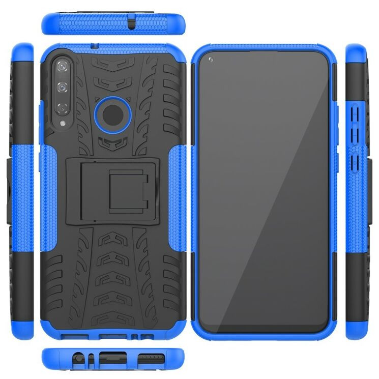 Протиударний чохол UniCase Hybrid X для Huawei P40 Lite E - Blue: фото 3 з 14