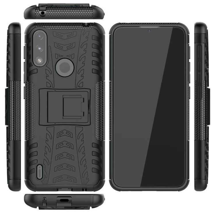 Защитный чехол UniCase Hybrid X для Motorola Moto E7 Power / Moto E7i - Black: фото 4 из 12