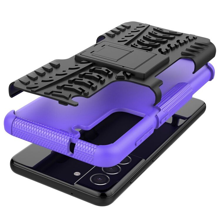 Защитный чехол UniCase Hybrid X для Samsung Galaxy S21 FE (G990) - Purple: фото 4 из 16
