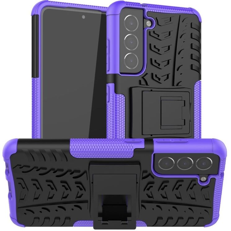 Защитный чехол UniCase Hybrid X для Samsung Galaxy S21 FE (G990) - Purple: фото 1 из 16