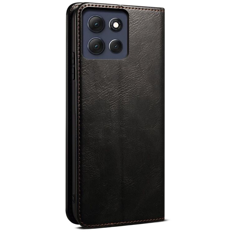 Захисний чохол UniCase Leather Wallet для Motorola Moto G86 - Black: фото 6 з 6